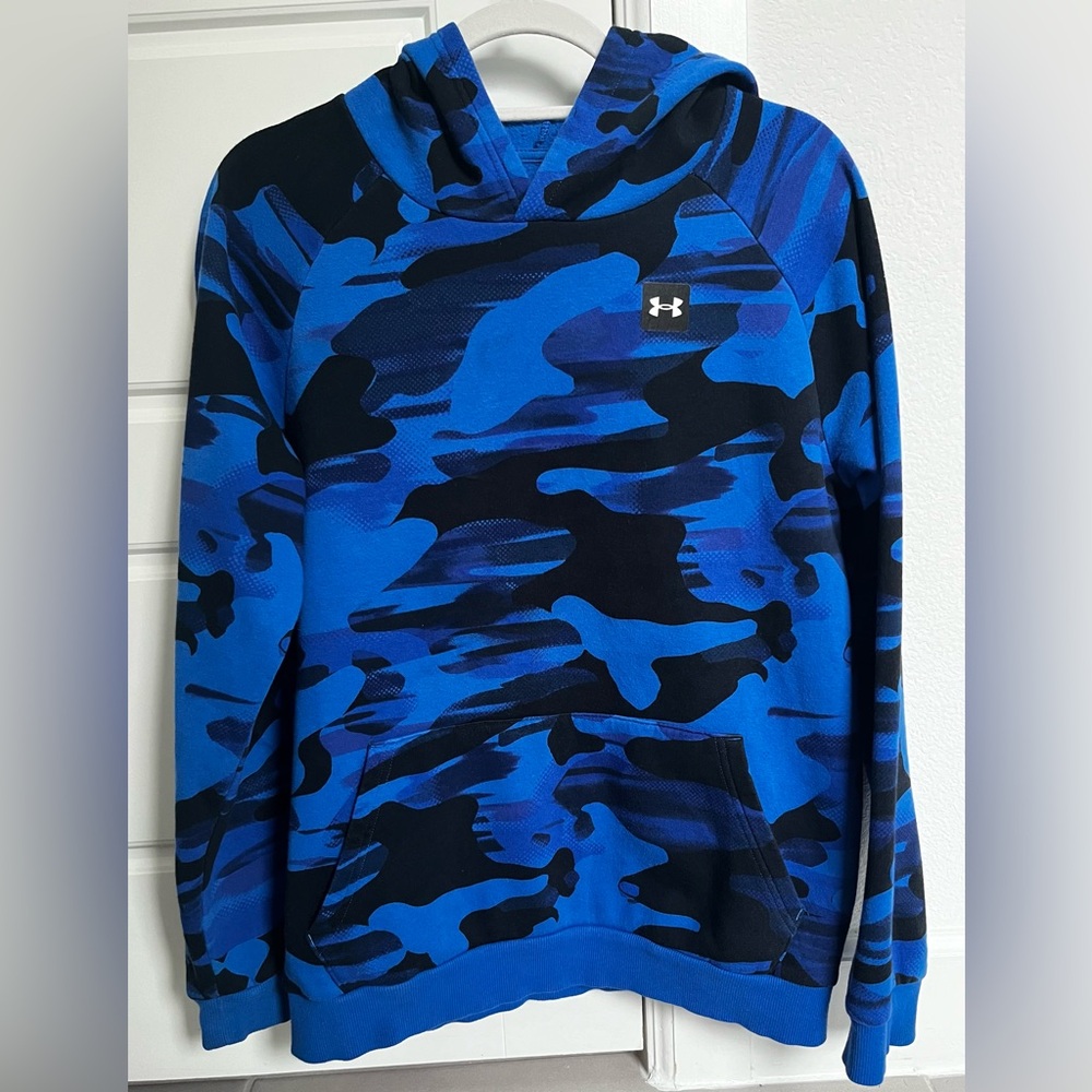 Boys Under Armour Rival Camo Print Pullover Hoodie